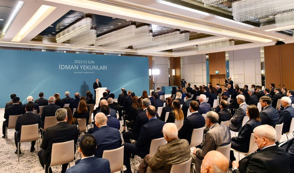 Президент Ильхам Алиев принял участие в церемонии, посвященной спортивным итогам прошлого года (ФОТО/ВИДЕО)