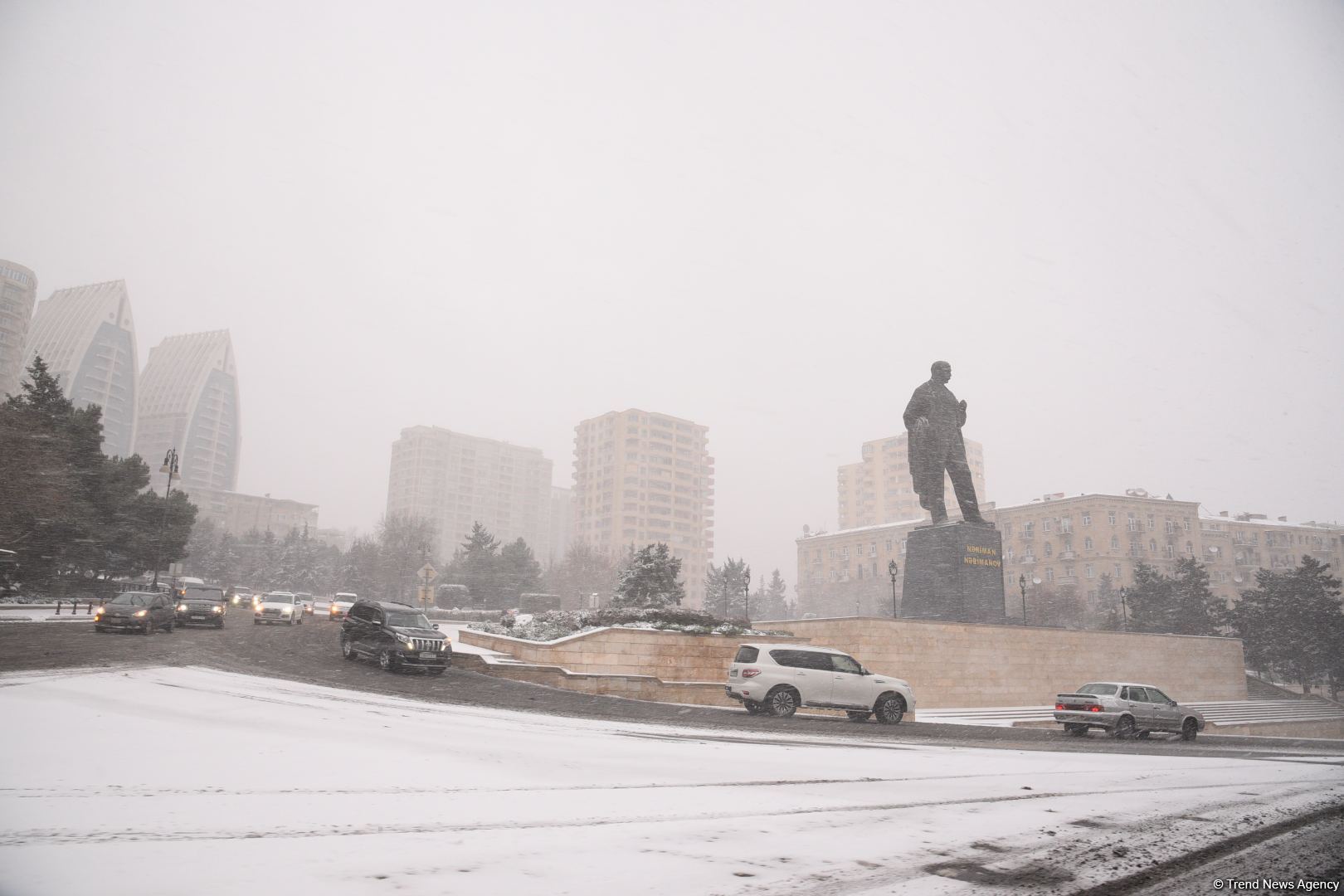 Заснеженный Баку (Фоторепортаж)