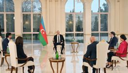 Президент Ильхам Алиев дал интервью местным телеканалам (ФОТО/ВИДЕО)