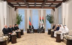 Состоялась встреча Президента Ильхама Алиева с Президентом ОАЭ шейхом Мухаммедом бен Заидом Аль Нахайяном (ФОТО/ВИДЕО)