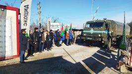 По Лачинской дороге проехала еще одна колонна грузовых автомашин РМК (ФОТО)