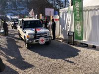 Four ICRC vehicles move freely along Azerbaijan's Lachin-Khankendi road (PHOTO)