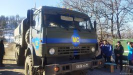 По Лачинской дороге беспрепятственно проехала колонна автомашин РМК (ФОТО)