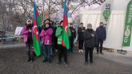 Акция азербайджанских экоактивистов на Лачинской дороге продолжается (ФОТО/ВИДЕО)