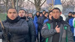 Акция азербайджанских экоактивистов на Лачинской дороге продолжается (ФОТО)