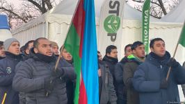 Акция азербайджанских экоактивистов на Лачинской дороге продолжается (ФОТО)