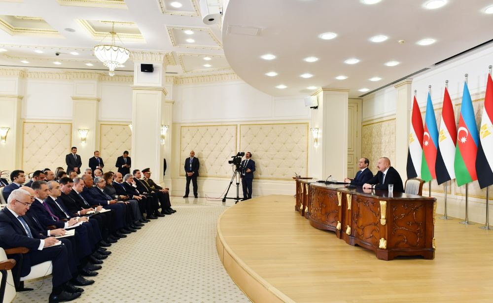 Президенты Азербайджана и Египта выступили с заявлениями для прессы (ФОТО/ВИДЕО)
