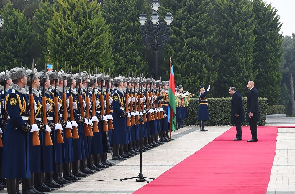 Состоялась церемония официальной встречи Президента Египта Абдулфаттаха ас-Сиси (ФОТО/ВИДЕО)