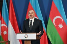 Президент Азербайджана Ильхам Алиев и премьер-министр Венгрии Виктор Орбан выступили с заявлениями для прессы (ФОТО/ВИДЕО)