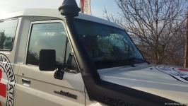 По Лачинской дороге проехали автомобили Красного Креста (ФОТО)