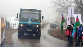 По Лачинской дороге в обоих направлениях проехали автоколонны РМК (ФОТО)