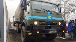 По Лачинской дороге в обоих направлениях проехали автоколонны РМК (ФОТО)