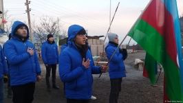 Акция азербайджанских экоактивистов на Лачинской дороге продолжается (ФОТО)