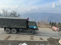 Convoy of Russian peacekeepers passes freely along Azerbaijan's Lachin-Khankendi road (PHOTO)