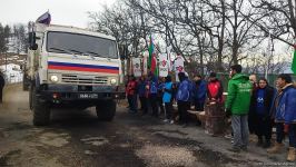 Six supply vehicles of Russian peacekeepers pass freely along Azerbaijan's Lachin-Khankendi road (PHOTO)
