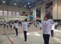 Известная болгарская гимнастка Катрин Тасева проводит в Баку мастер-класс (ФОТО)