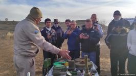 Зарубежные путешественники посетили город Физули, ознакомились с работами по разминированию (ФОТО)