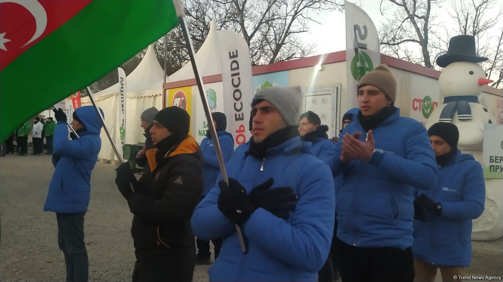 Акция азербайджанских экоактивистов на Лачинской дороге продолжается (ФОТО)