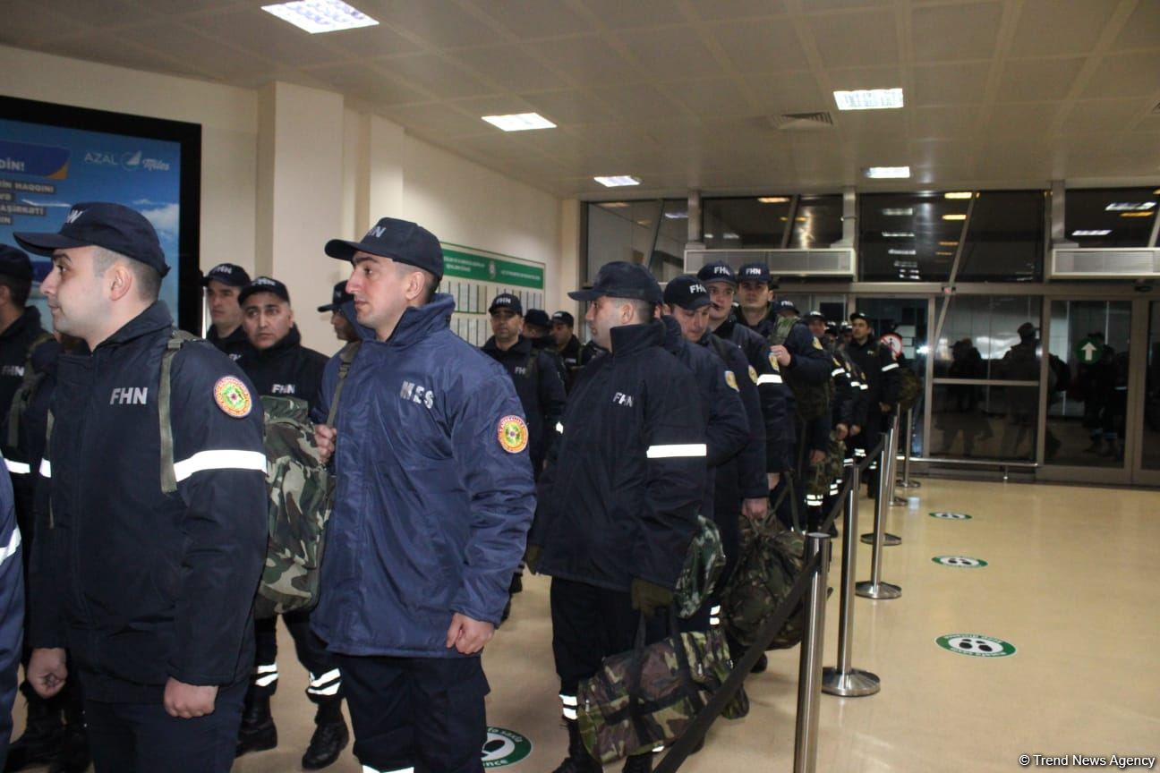 По поручению Президента Азербайджана в Турцию отправились силы быстрого реагирования МЧС (ФОТО)