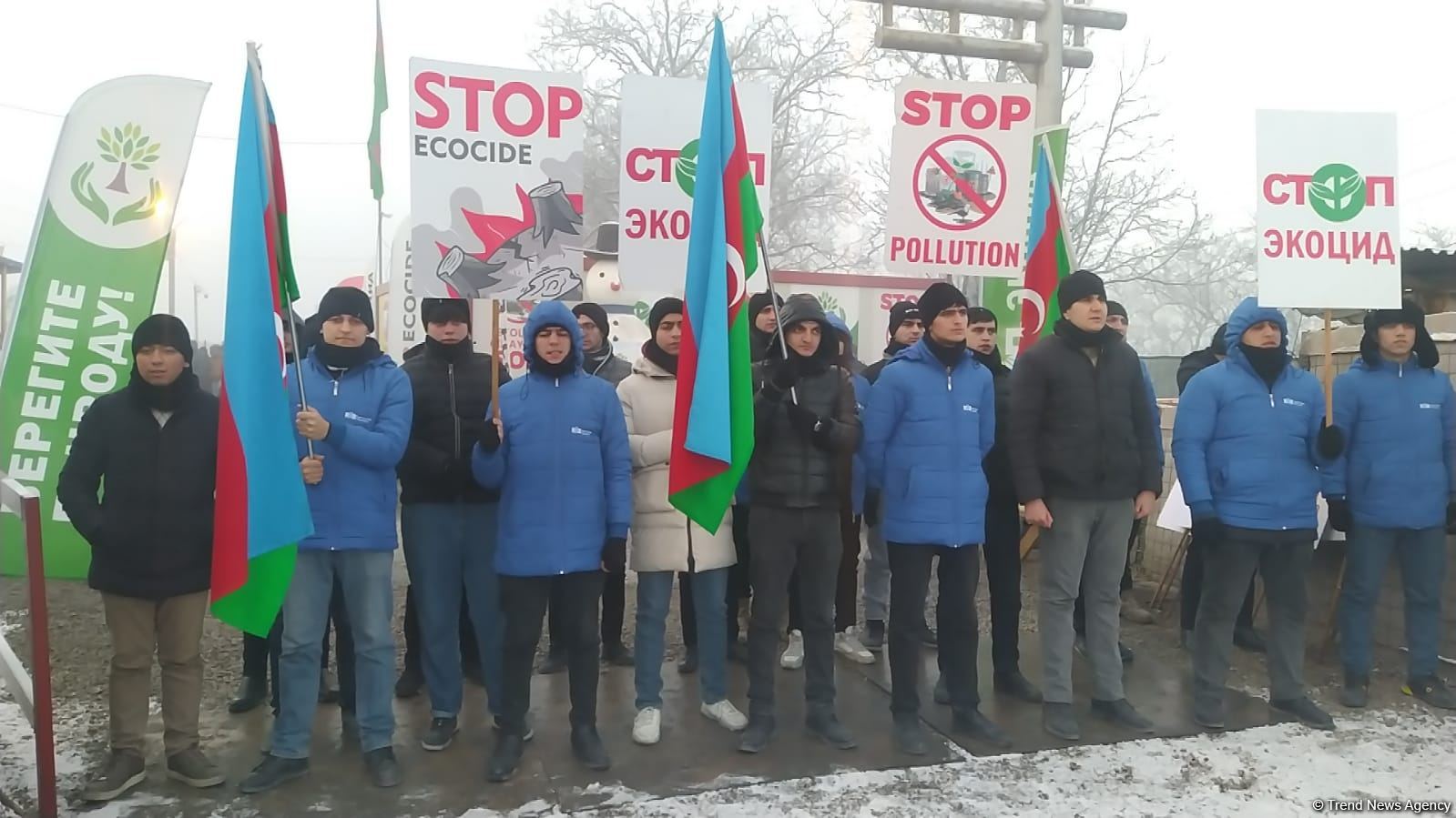 Акция азербайджанских экоактивистов на Лачинской дороге продолжается (ФОТО)