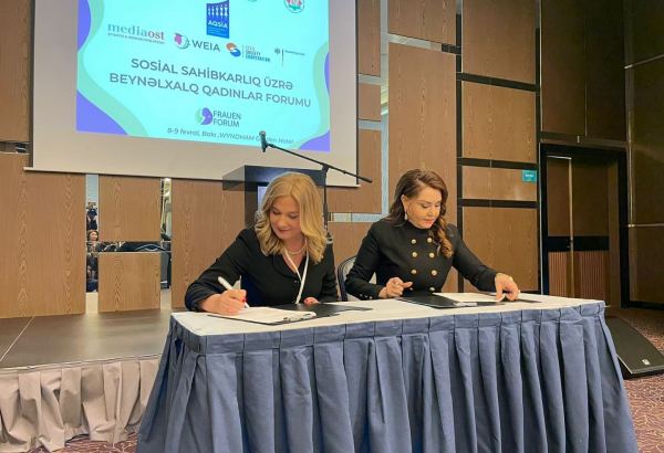 "Association of Women Entrepreneurship Development in Azerbaijan", German Mediaost sign memorandum (PHOTO)