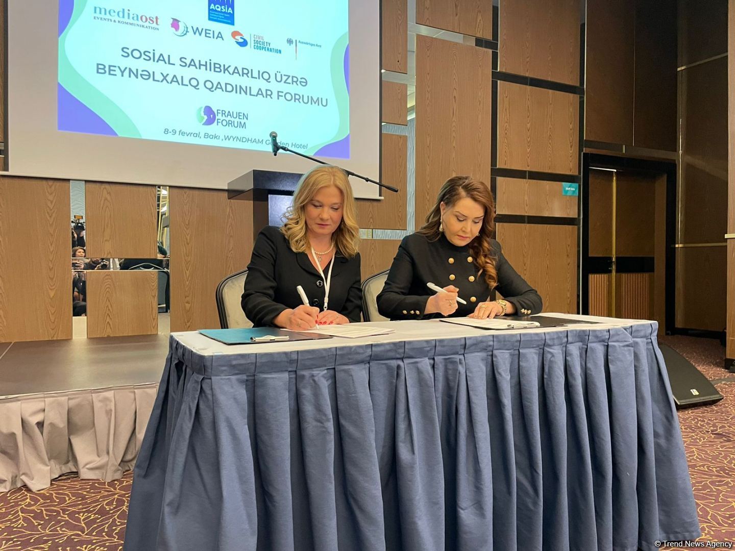 "Association of Women Entrepreneurship Development in Azerbaijan", German Mediaost sign memorandum (PHOTO)