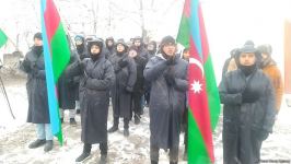 Акция азербайджанских экоактивистов на Лачинской дороге продолжается (ФОТО)