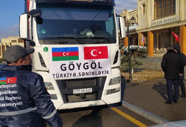 Azerbaijan's Goygol district sends humanitarian aid to quake-hit Turkish citizens (PHOTO)