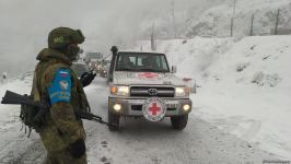 ICRC convoy drives freely along Azerbaijan's Lachin-Khankendi road (PHOTO)