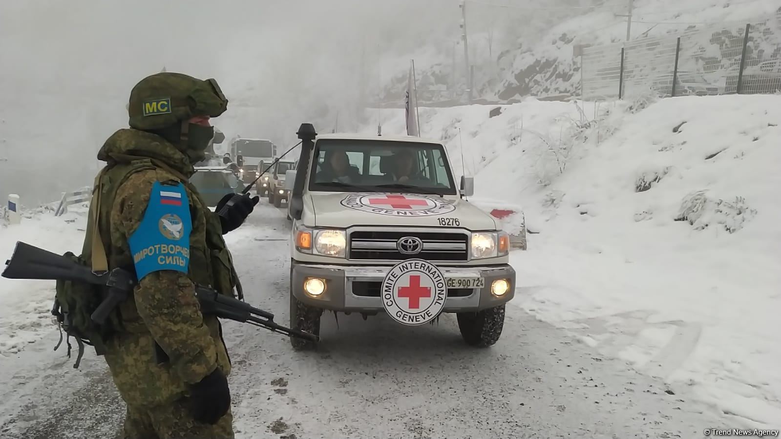 ICRC convoy drives freely along Azerbaijan's Lachin-Khankendi road (PHOTO)