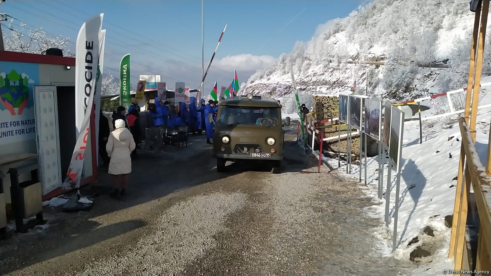 Number of vehicles passing through Azerbaijan's Lachin-Khankendi road today revealed (PHOTO)