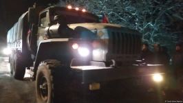 По Лачинской дороге проехали два грузовых автомобиля РМК (ФОТО)