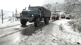 Vehicles of Russian peacekeepers pass freely along Azerbaijan's Lachin-Khankendi road (PHOTO)