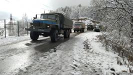 Vehicles of Russian peacekeepers pass freely along Azerbaijan's Lachin-Khankendi road (PHOTO)