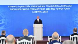 President Ilham Aliyev attends groundbreaking ceremony for largest thermal power plant in Azerbaijan's independence period (PHOTO/VIDEO)