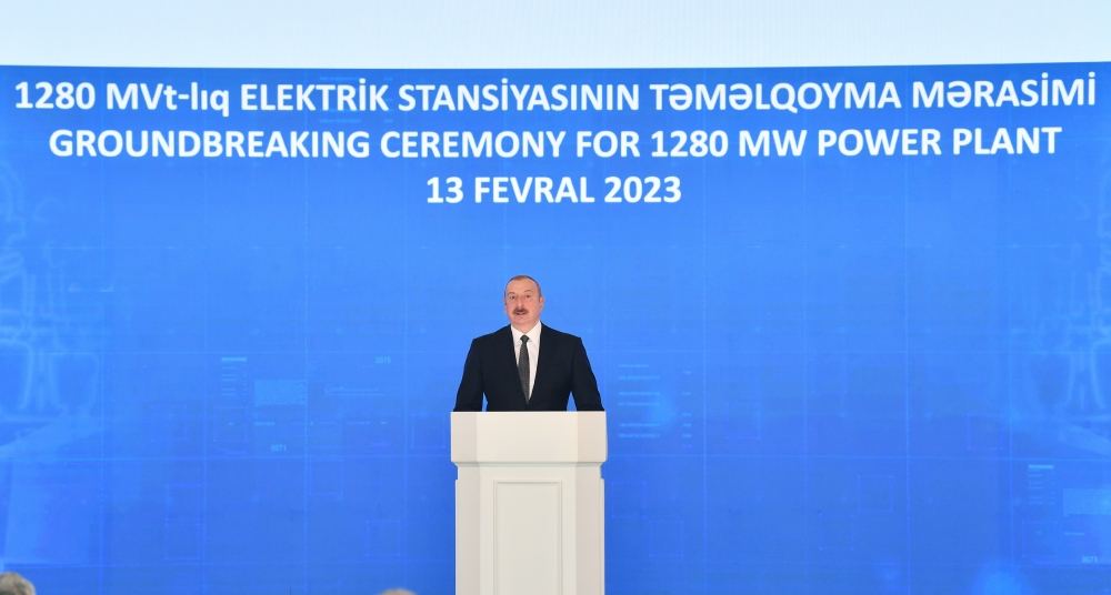 President Ilham Aliyev attends groundbreaking ceremony for largest thermal power plant in Azerbaijan's independence period (PHOTO/VIDEO)