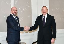 President Ilham Aliyev meets with President of European Council in Munich (PHOTO) (UPDATE)