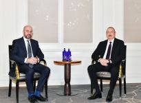 President Ilham Aliyev meets with President of European Council in Munich (PHOTO) (UPDATE)
