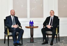 President Ilham Aliyev meets with President of European Council in Munich (PHOTO) (UPDATE)