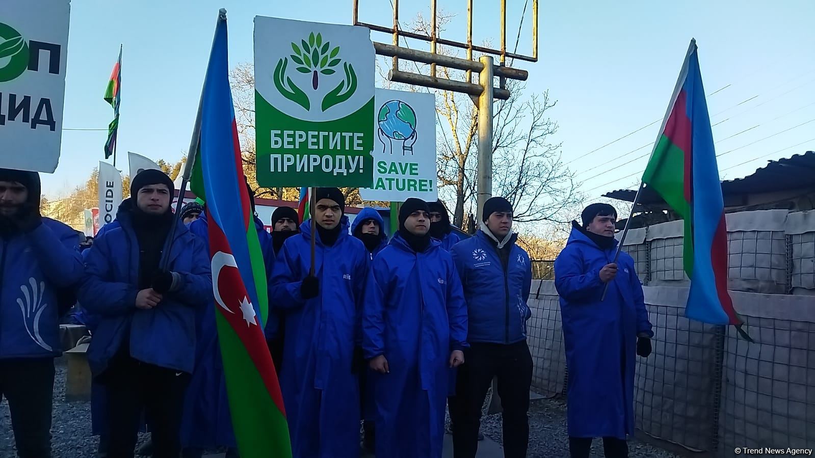 Peaceful protest of Azerbaijani eco-activists continues on Lachin-Khankendi road (PHOTO)