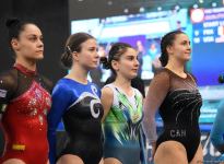 Сельджан Махсудова прошла в финал Кубка мира по прыжкам на батуте в Баку (ФОТО)