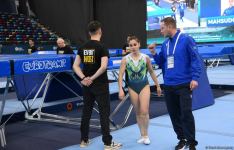 Сельджан Махсудова прошла в финал Кубка мира по прыжкам на батуте в Баку (ФОТО)