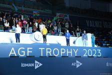 Baku hosts award ceremony for winners of Trampoline World Cup in individual program (PHOTO)