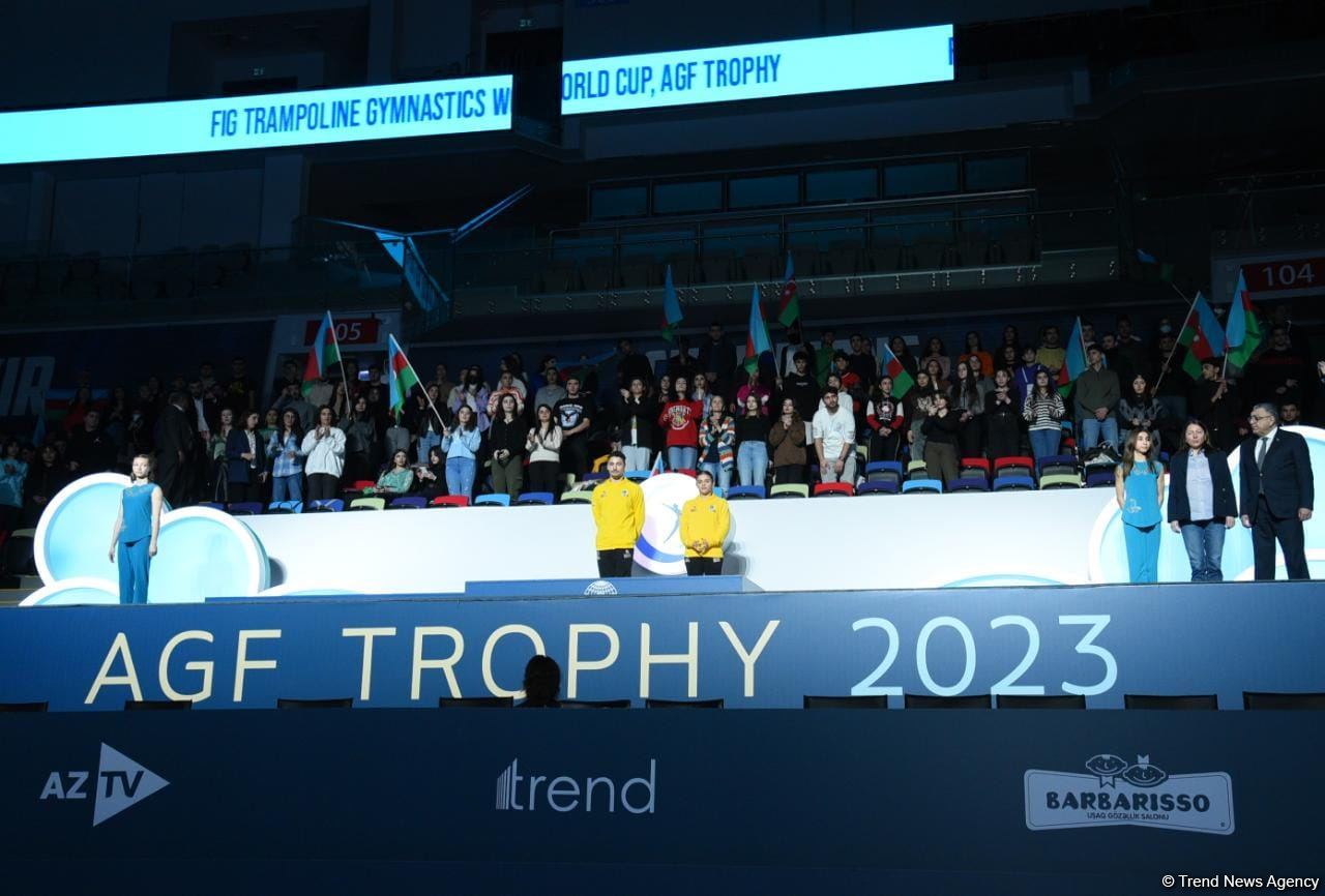 AGF Trophy awarded at Trampoline World Cup in Baku (PHOTO)