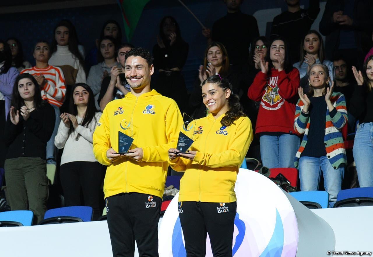 AGF Trophy awarded at Trampoline World Cup in Baku (PHOTO)