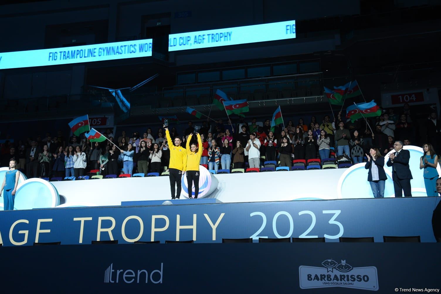 AGF Trophy awarded at Trampoline World Cup in Baku (PHOTO)