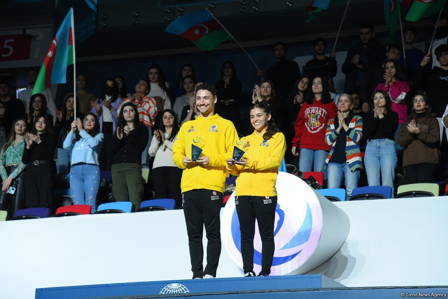 AGF Trophy awarded at Trampoline World Cup in Baku (PHOTO)