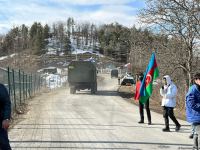 More vehicles of Russian peacekeepers pass freely along Azerbaijan's Lachin-Khankendi road (PHOTO)