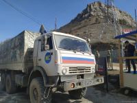 Vehicles of Russian peacekeepers passing freely along Azerbaijan's Lachin-Khankendi road (PHOTO)