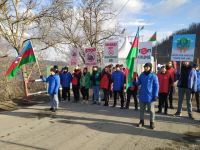 Azerbaijani eco-activists continue peaceful protest on Lachin-Khankendi road (PHOTO)